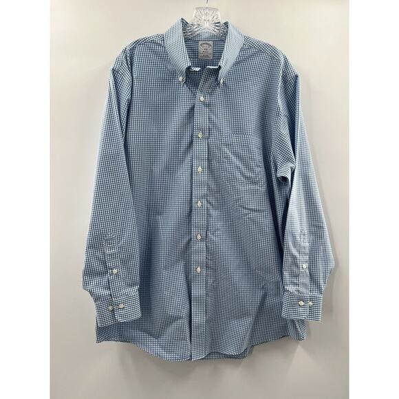 Brooks Brothers Other - Brooks Brothers Men’s Long Sleeve Regent Button Up Check Shirt No Iron Size 16.5